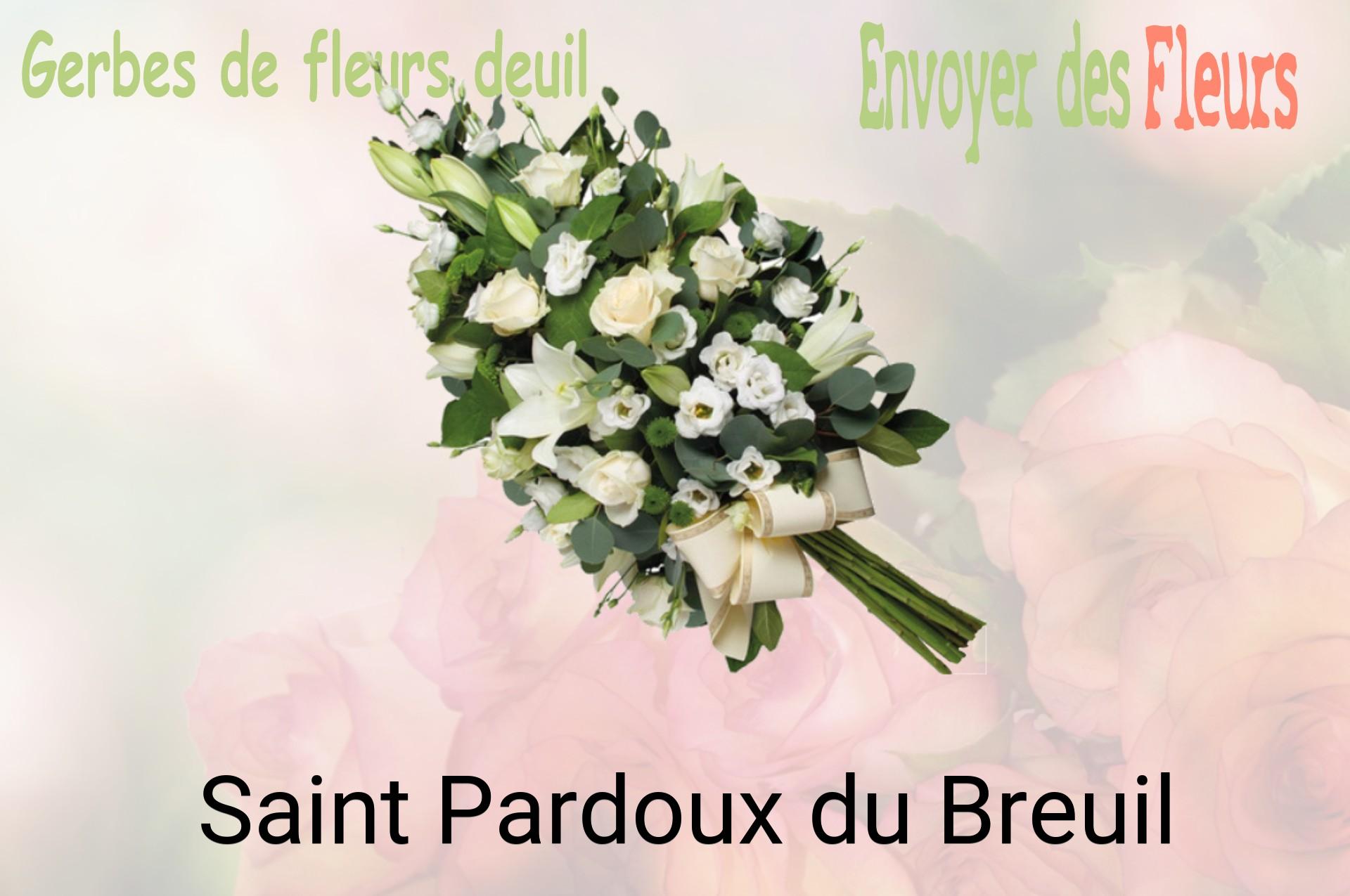 Gerbe de fleurs de deuil livrée à Saint-Pardoux-du-Breuil